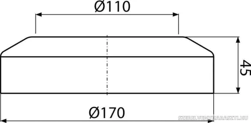 Rövid WC rozetta DN110