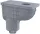 Univerzális esővíz elvezető 300×155/125 mm, függőleges, szürke
