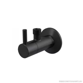 Sarokszelep szűrővel 1/2"×3/8", fekete-matt