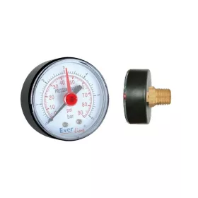   Manométer, nyomásmérő hátsós 6bar/90PSI, 1/4"csatlakozással, Ø 50mm