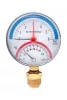 Termomanométer 1/2" visszacsapó szeleppel, hőmérséklet és nyomásmérő alsós 6 Bar,max hőmérséklet 120 °C, Ø 90mm