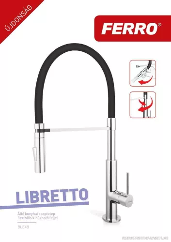 Libretto konyhai csaptelep flexibilis kifolyóval