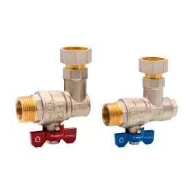   Sarok golyós 3/4" hollanderes kazánbekötő szett (2db 3/4"KM) ER-CHS34/2 (ERMETIQ)