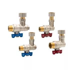  Sarok golyós 1/2-3/4" hollanderes kazánbekötő szett (2db 1/2" és 2db 3/4"KM) ER-CHS/4 (ERMETIQ)
