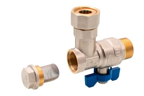 Sarok golyós 1/2-3/4" hollanderes kazánbekötő szett (2db 1/2" és 2db 3/4"KM) ER-CHS/4 (ERMETIQ)