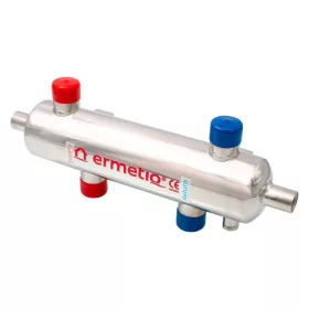   Hidraulikus váltó + iszapleválasztó,MÁGNESES,4x1",inox,szigeteléssel,45kW, 4,8 m³/h