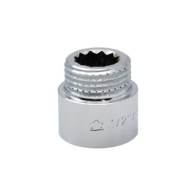 Krómozott sárgaréz csaphosszabbító 1/2"x15mm