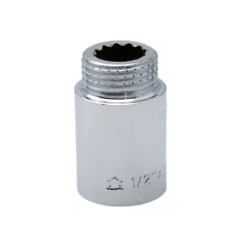 Krómozott sárgaréz csaphosszabbító 1/2"x30mm