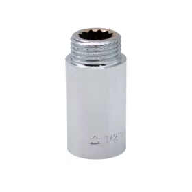 Krómozott sárgaréz csaphosszabbító 1/2"x40mm