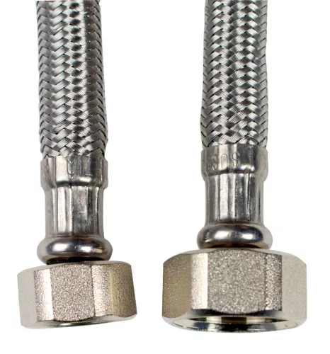 Flexibilis bekötőcső vízhez inoxal 1/2"-3/8" 80cm BB