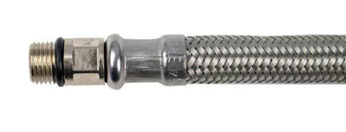 Flexibilis csapbekötőcső vízhez inoxal 50cm+17mm 1/2"BM