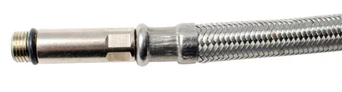 Flexibilis csapbekötőcső vízhez inoxal 40cm+37mm 3/8"BM