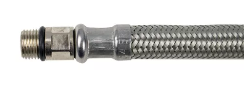 Flexibilis csapbekötőcső vízhez inoxal 50cm+17mm 3/8"BM