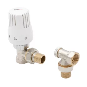 Termosztatikus radiátorszelep szett sarok 1/2"