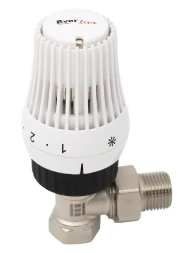 Termosztatikus előremenő radiátorszelep szett sarok 1/2"