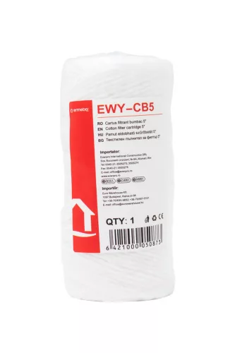 Pamut szűrőpatron 5",normál vastagságú, 25 micron