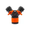 Y vízelosztó csatlakozó,zárható,  1/2-3/4"BM - 2 x1/2" KM