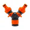 Y vízelosztó csapcsatlakozó zárható, 1/2-3/4"BM - 2 x1/2" KM