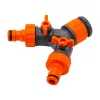 Y vízelosztó csapcsatlakozó zárható, 1/2-3/4"BM - 2 x1/2" KM
