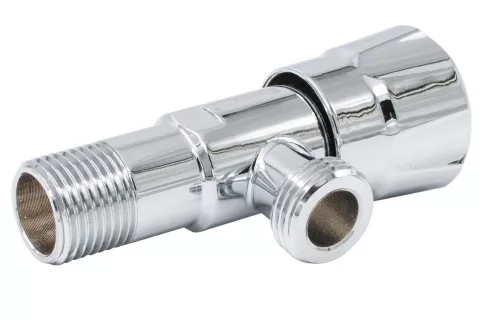 Kerámia betétes INOX sarokszelep 1/2x3/8" CLASSIC