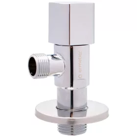 Kerámia betétes INOX sarokszelep 1/2x3/8" SZÖGLETES