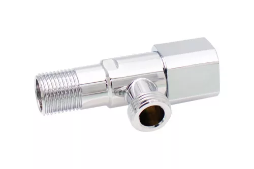 Kerámia betétes INOX sarokszelep 1/2" SZÖGETLES