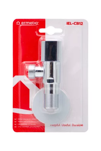 Kerámia betétes INOX sarokszelep 1/2" SZÖGETLES
