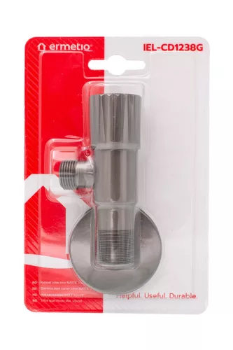 Kerámia betétes INOX sarokszelep 1/2x3/8" MATT SZÜRKE