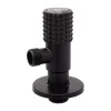 Kerámia betétes INOX sarokszelep 1/2x3/8" MATT FEKETE