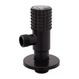 Kerámia betétes INOX sarokszelep 1/2x3/8" MATT FEKETE