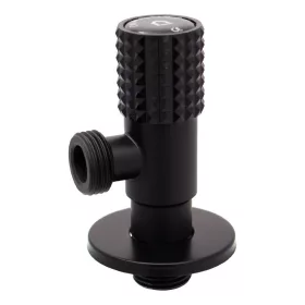 Kerámia betétes INOX sarokszelep 1/2" MATT FEKETE