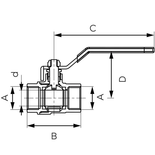 Ferro F-Comfort golyóscsap, lapátkar, BB, 1/2"