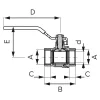 Ferro F-Power golyóscsap lapátkarral, 1/2" BB 