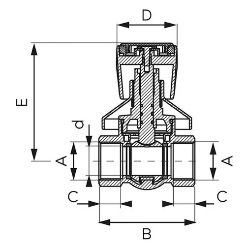 Csempeszelep 3/4" BB
