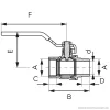 Ferro F-Power golyóscsap lapátkarral, 1 1/4" KB