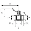 Ferro F-Power golyóscsap lapátkarral, 1 1/4" BB
