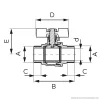 Ferro F-Power golyóscsap pillangókarral, 3/4" KK