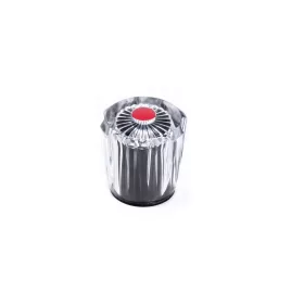 Kristály gomb 3/8"-os, (piros)