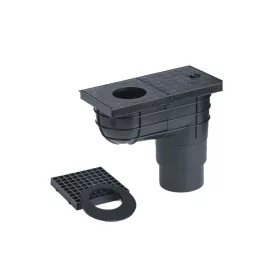   Kültéri víznyelő, eresz bekötéssel,ráccsal Ø110/125 mm-es