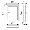 Csempeajtó 150x200 mm
