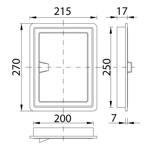Csempeajtó 200x250 mm