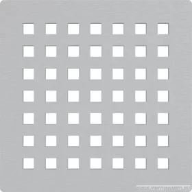   Rozsdamentes rács a rozsdamentes padlóösszefolyókhoz 102×102 mm 