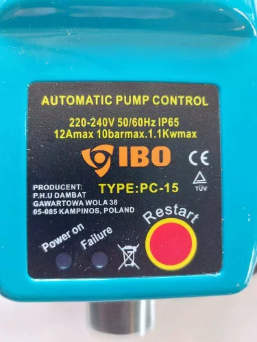 IBO PC-15 BRIO típusú szivattyú irányító