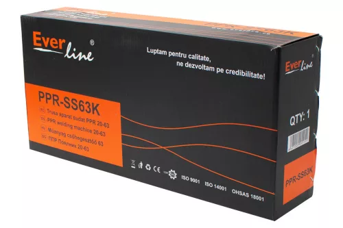 Műanyag csőhegesztő Ø20-Ø63  1,5 KW,  max. hő. 300 °C fém doboz