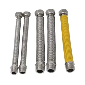   Víz/Gáz nyújtható rozsdamentes acél (INOX) 220-440 mm
kazán bekötéshez ( 5 db / csomag)