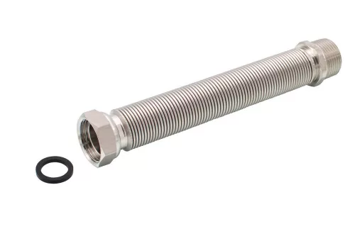 Nyújtható rozsdamentes acél (INOX) víz flexi cső 1"KB x 220-420mm