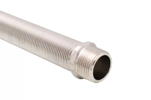 Nyújtható rozsdamentes acél (INOX) víz flexi cső 1"KB x 220-420mm