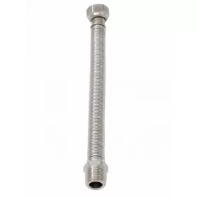   Nyújtható rozsdamentes acél (INOX) víz flexi cső 1/2"KB x 220-440mm kazán bekötéshez