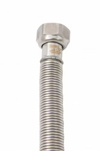 Nyújtható rozsdamentes acél (INOX) víz flexi cső 1/2"KB x 220-440mm kazán bekötéshez