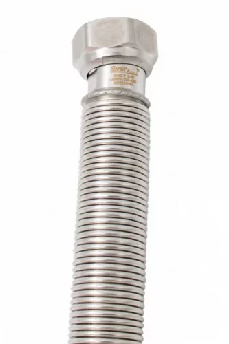 Nyújtható rozsdamentes acél (INOX) víz flexi cső 3/4"KB x 220-440mm kazán bekötéshez